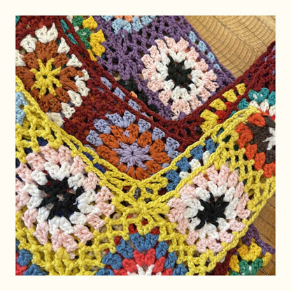 Crosa Boho Crochet Camisole Tank Top laid flat showing full front design
