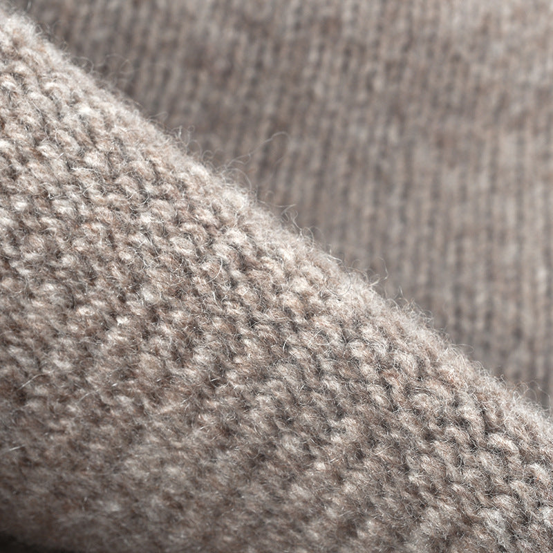 Red wool slouch knit beanie product view