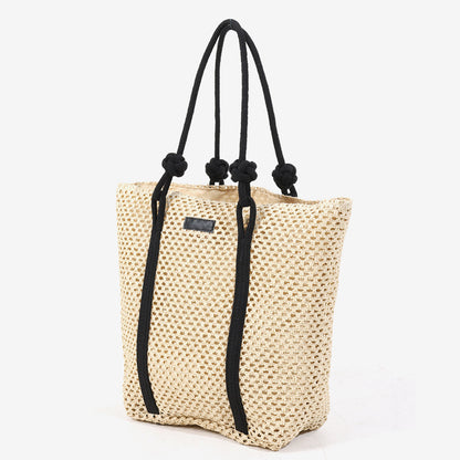 Cosbai - Large Capacity Single Shoulder Tote Straw Bag