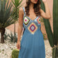 Mixed Color Hand-Crocheted Patchwork Camisole Dress