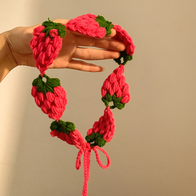 Strawberry Handwoven Headband