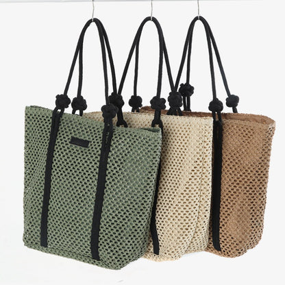 Cosbai - Large Capacity Single Shoulder Tote Straw Bag