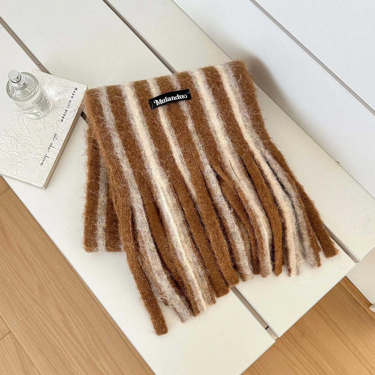 跨境专供｜ 羊毛混纺彩色条纹梭织围巾｜舒适保暖｜支持加工定制