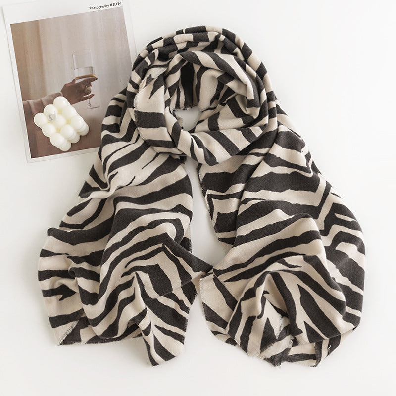 Scarvii - Zebra Print Warm Scarf