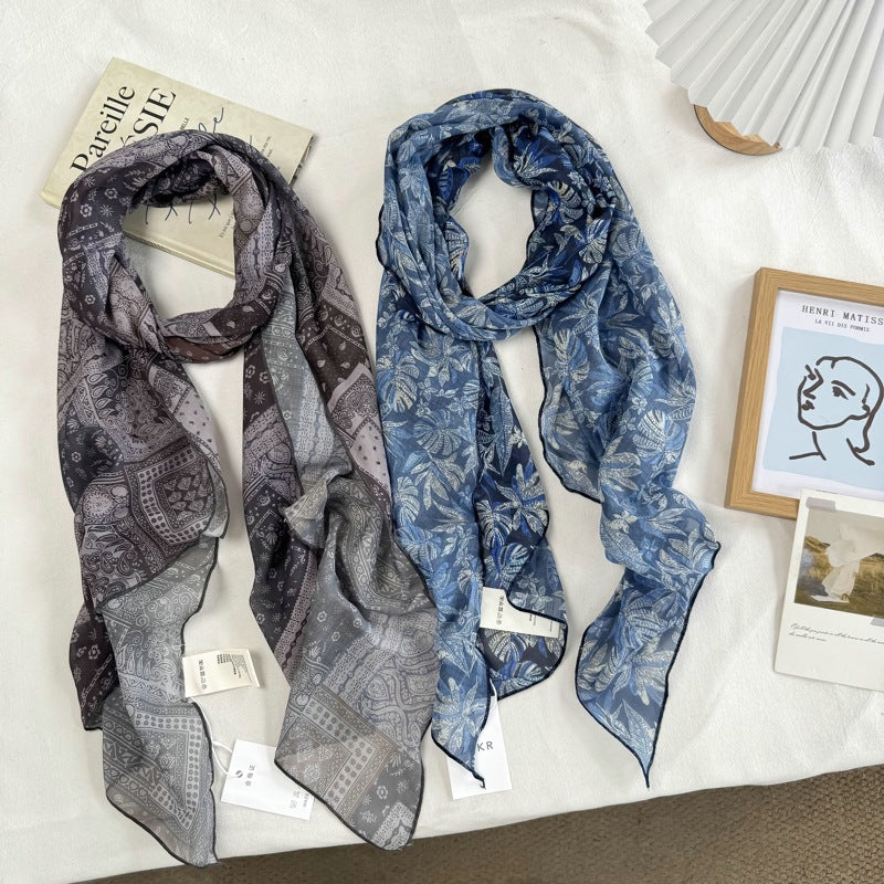 Scarvii - Semi-Sheer Print Scarf