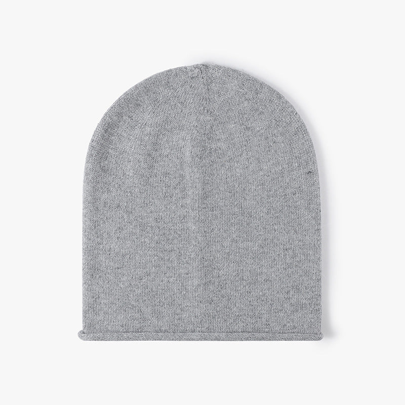 Silver soft knit ear-coverage beanie