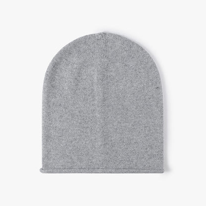 Silver soft knit ear-coverage beanie