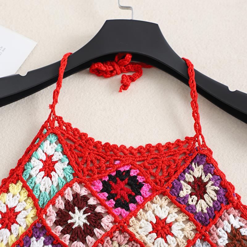 Bohemian Style Crochet Knit Crop Top