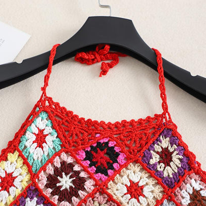 Bohemian Style Crochet Knit Crop Top product shape