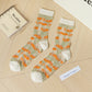 Rufia - Summer Floral Pattern Sheer Socks