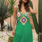 Mixed Color Hand-Crocheted Patchwork Camisole Dress