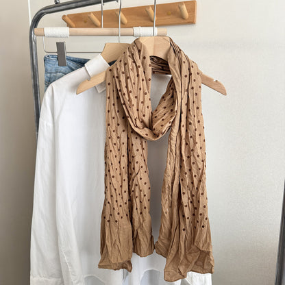 Scarvii - Polka Dot Looped Drape Scarf