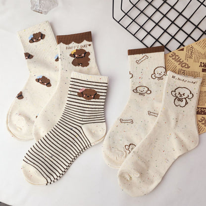 Rufia - Cute Cartoon Dog Crew Socks