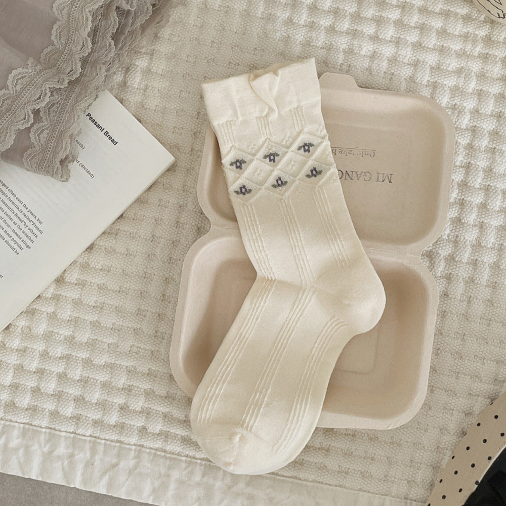 Product image for Rufia - Women's Vintage-Inspired Socks (Diamond)