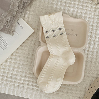 Product image for Rufia - Women's Vintage-Inspired Socks (Diamond)