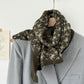 Scarvii - Floral Print Pleated Lightweight Scarf