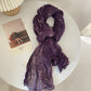 Scarvii - Cashew Flower Pattern Pleated Scarf