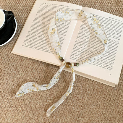 Scarvii Beaded Vintage Retro Spring Lightweight Neck Scarf product image