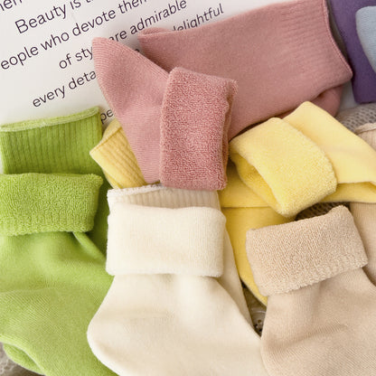Rufia - 6-Pair Set of Candy Color Thick Socks