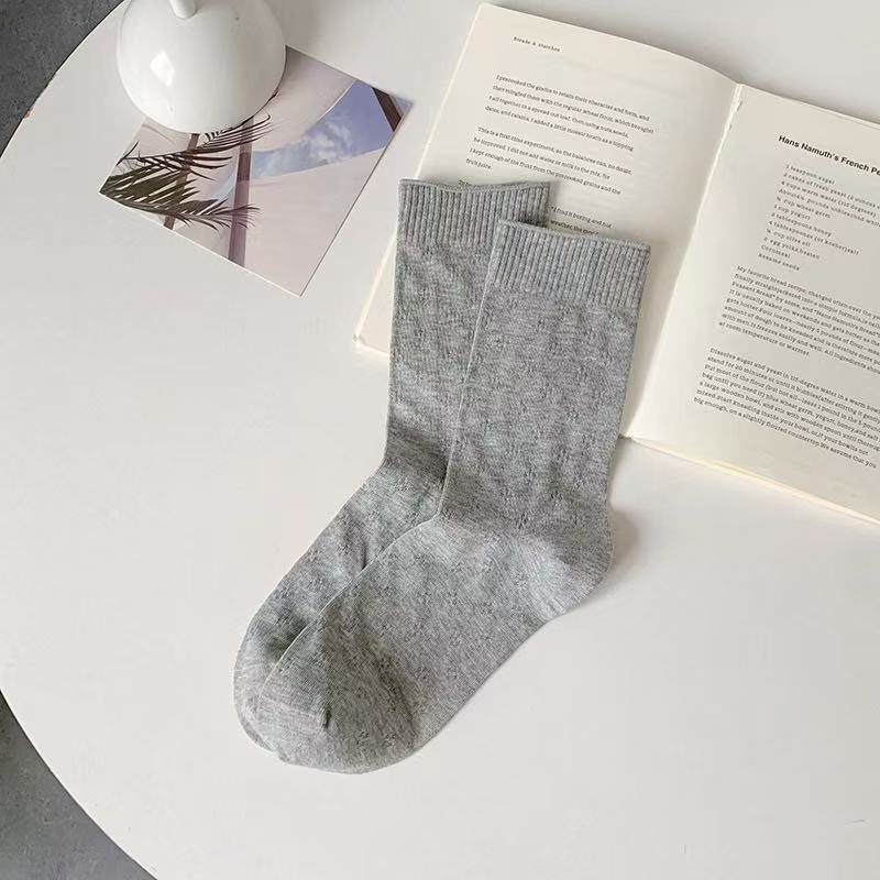 Rufia - Lightweight Knit Floral Crew Socks