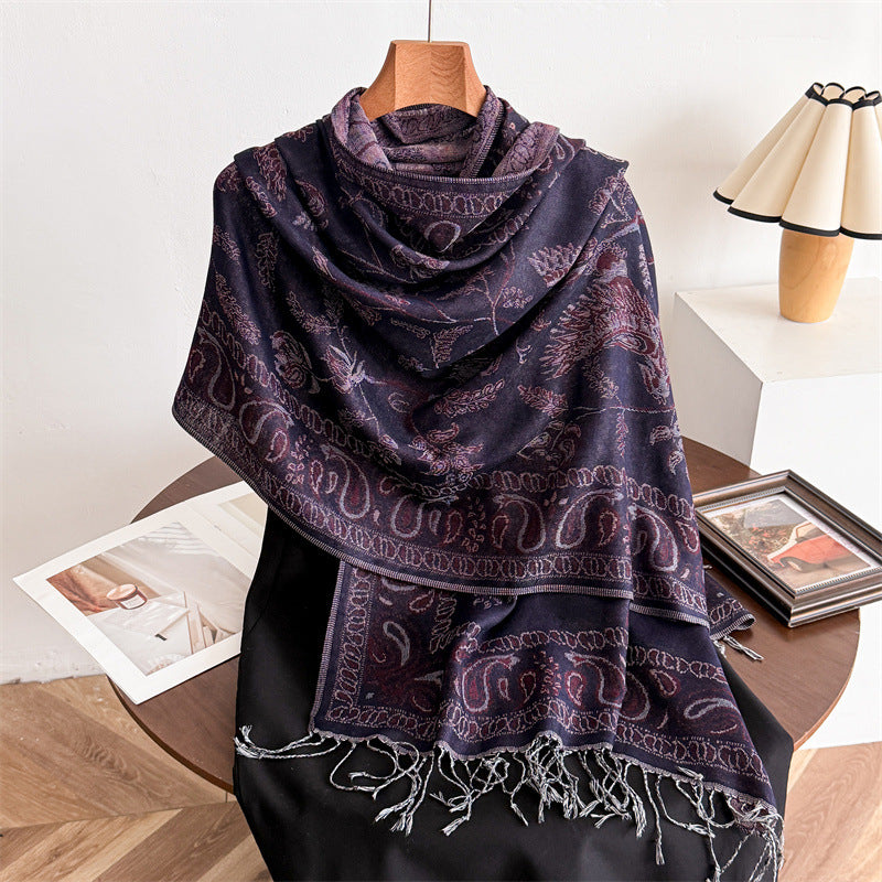 Scarvii - Bird, Botanical and Paisley Fringe Scarf