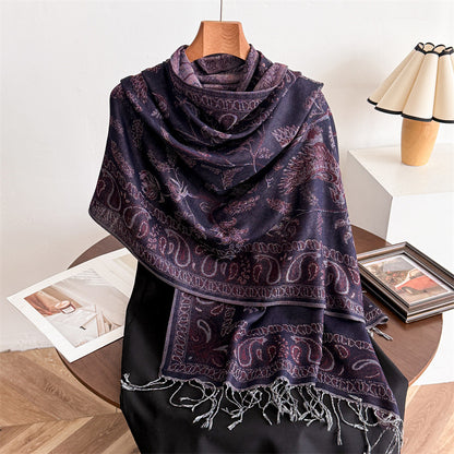 Scarvii - Bird, Botanical and Paisley Fringe Scarf