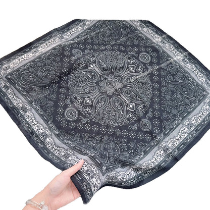 Scarvii - Paisley Floral Ornate Border Square Scarf