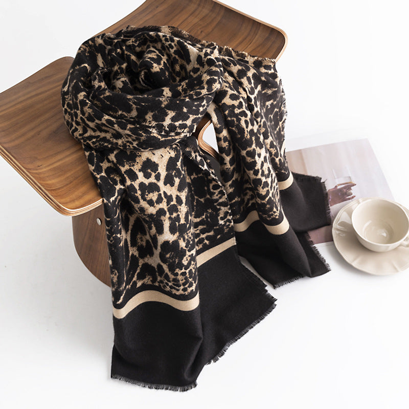 Scarvii -Leopard Print Cozy Scarf