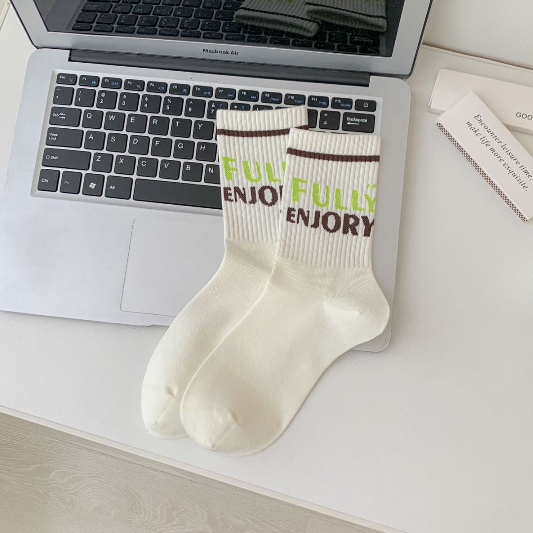 Rufia - College Style Stripe Crew Socks