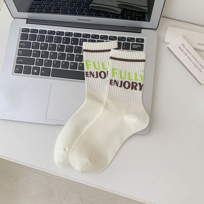Rufia - College Style Stripe Crew Socks