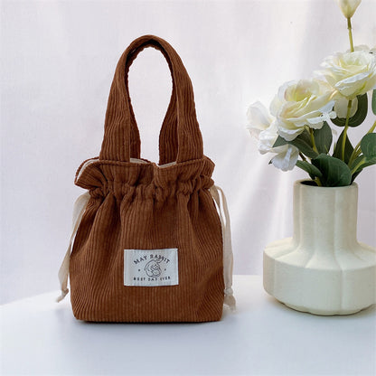 Cosbai - Rectangular Patch Drawstring Handheld Storage Bag