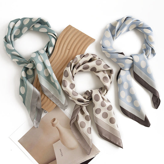 Scarvii - Classic Polka Dot Square Scarf