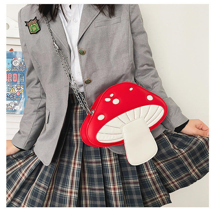 Adorable Mushroom Chain Shoulder Bag