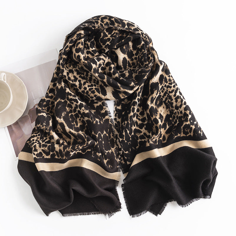 Scarvii -Leopard Print Cozy Scarf