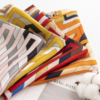 Scarvii stripe scarf head wrap displayed flat with visible stripes