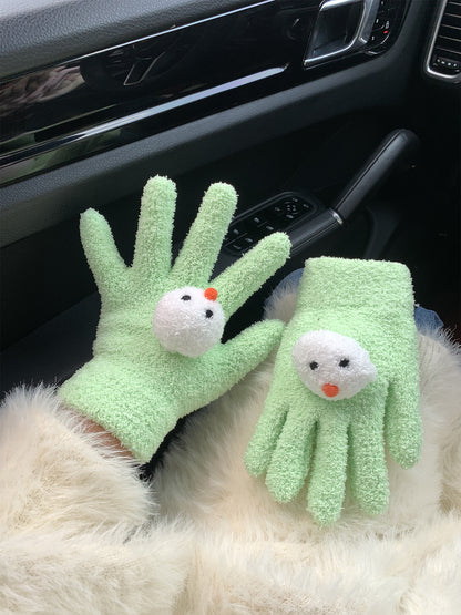 Product image for Gloving - Snowman Applique Gloves (Green)