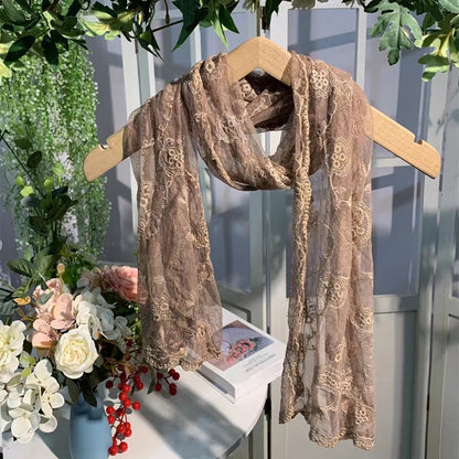 Scarvii - Embroidered Lace Shawl Scarf