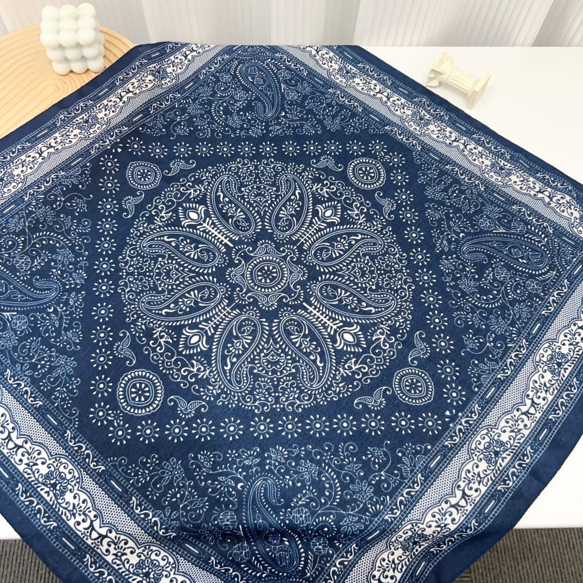 Scarvii - Paisley Floral Ornate Border Square Scarf