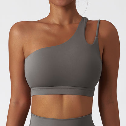 Stepo - Women's Asymmetrical One-Shoulder Yoga Sports Bra