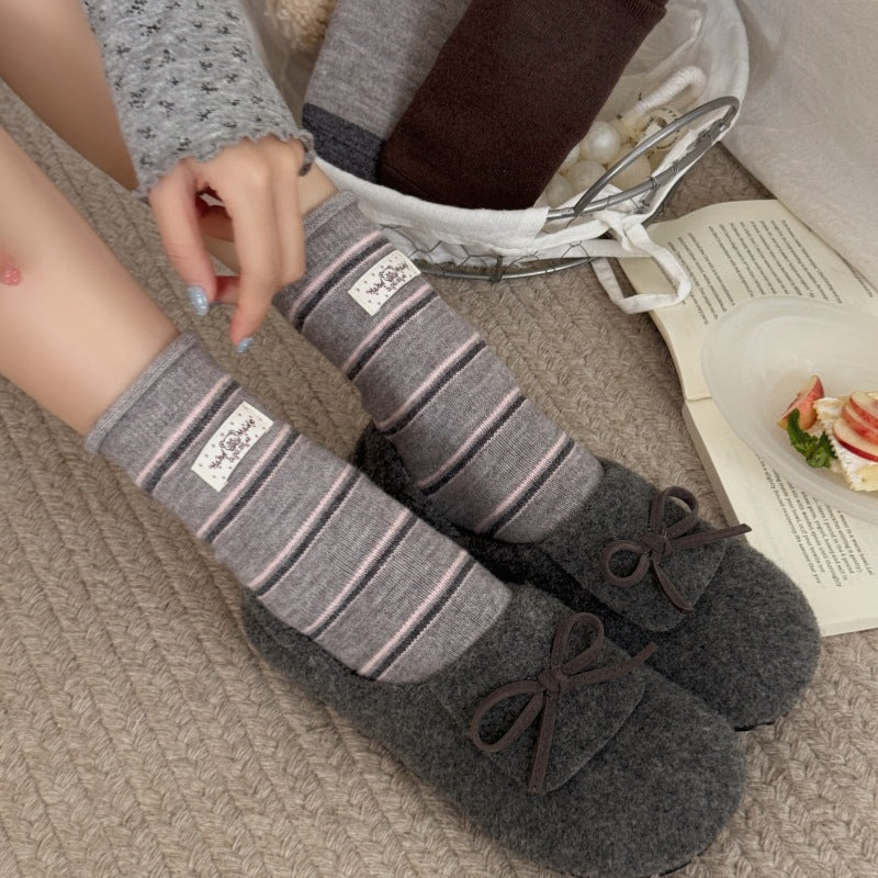 Rufia - Women's Winter Ribbed Cuff Socks