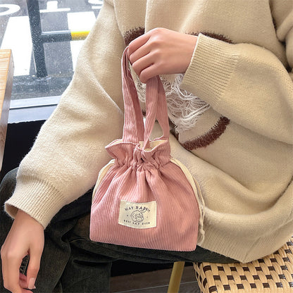 Cosbai - Rectangular Patch Drawstring Handheld Storage Bag
