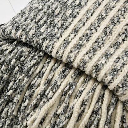 Scarvii elegant winter shawl styled with winter outfit