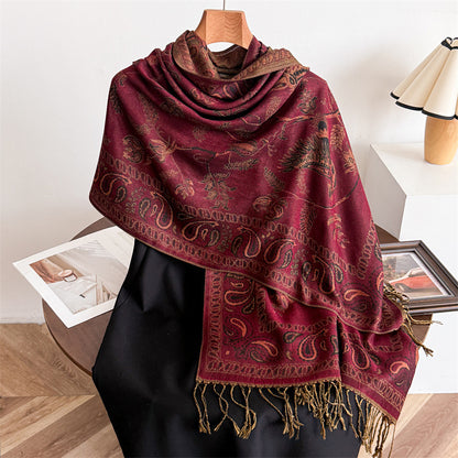 Scarvii - Bird, Botanical and Paisley Fringe Scarf