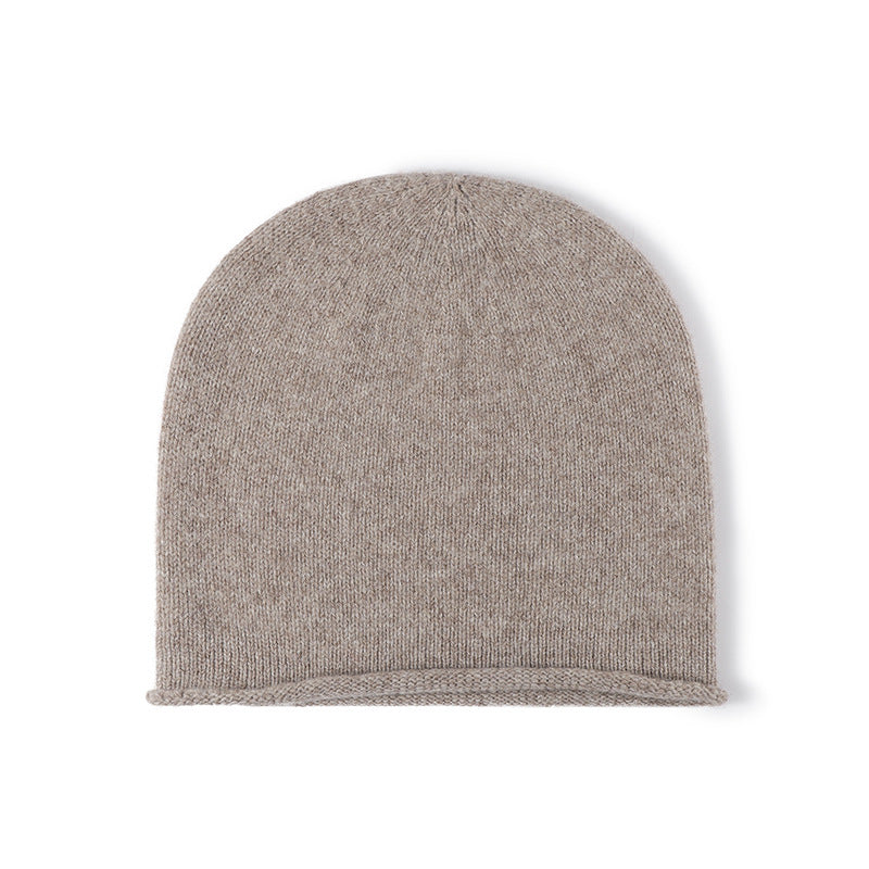 Red wool slouch knit beanie product view