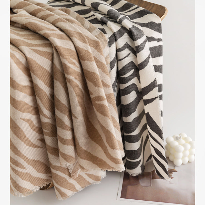 Scarvii - Zebra Print Warm Scarf