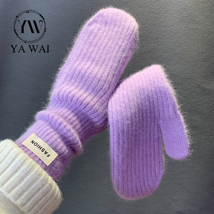 手套女款冬季防寒加绒厚冬天骑车可触屏女士骑行电动车保暖棉手套