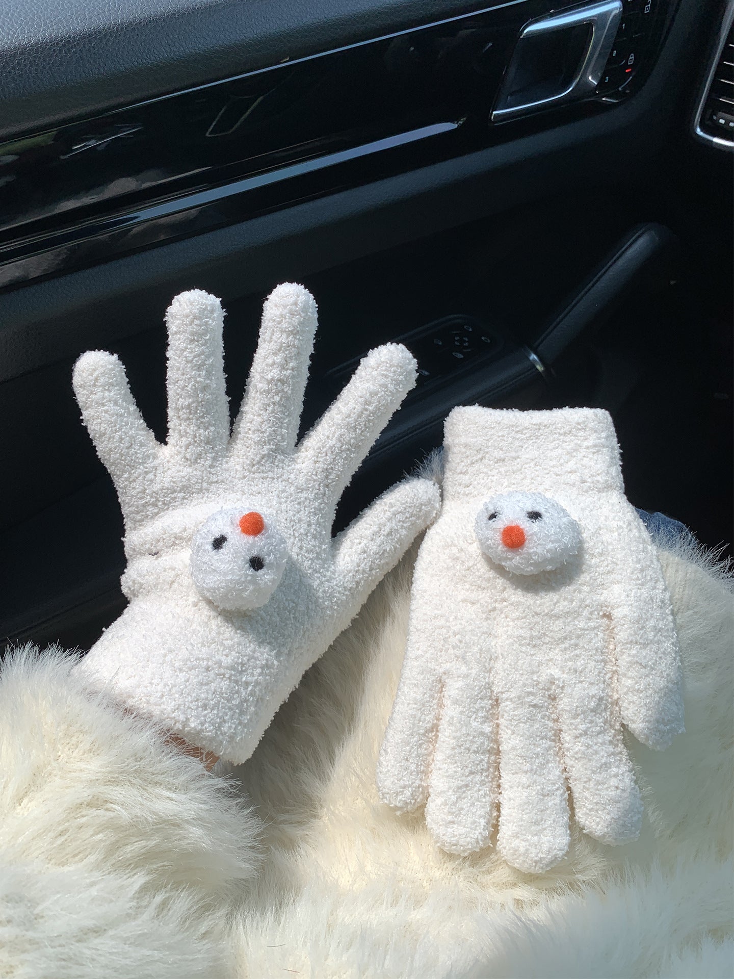 Product image for Gloving - Snowman Applique Gloves (White)