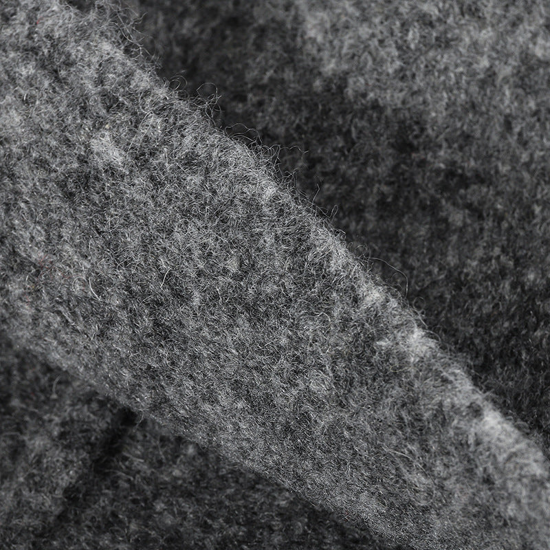 White brushed wool brimless knit beanie product view