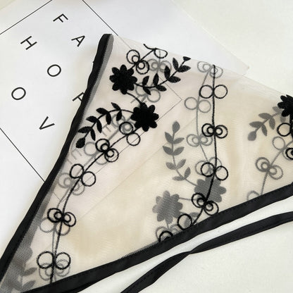 Scarvii - Lace Headband with Black Trim