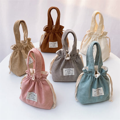 Cosbai - Rectangular Patch Drawstring Handheld Storage Bag